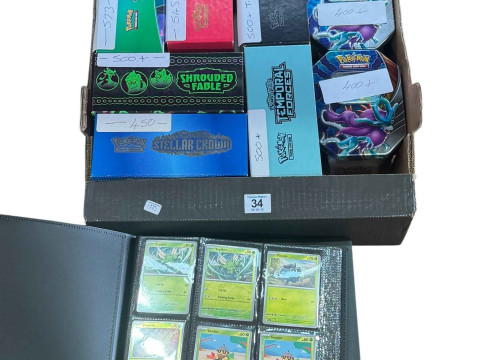 Large collection of mostly Pokemon trade cards.