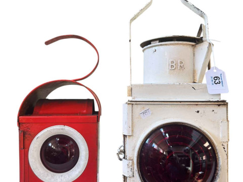 British Railway Train Tail lamp and Roadworks lantern.