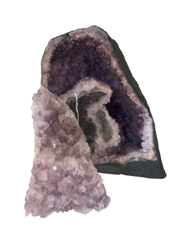 Two Amethyst Geodes.