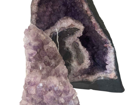 Two Amethyst Geodes.