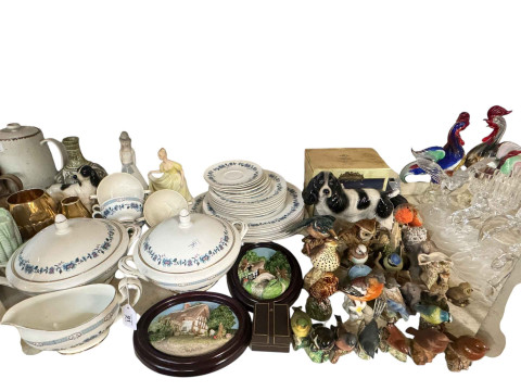 Beswick birds, Doulton figures, Wedgwood Jasper, dinner service, Denby teaware, glassware, etc. thumbnail