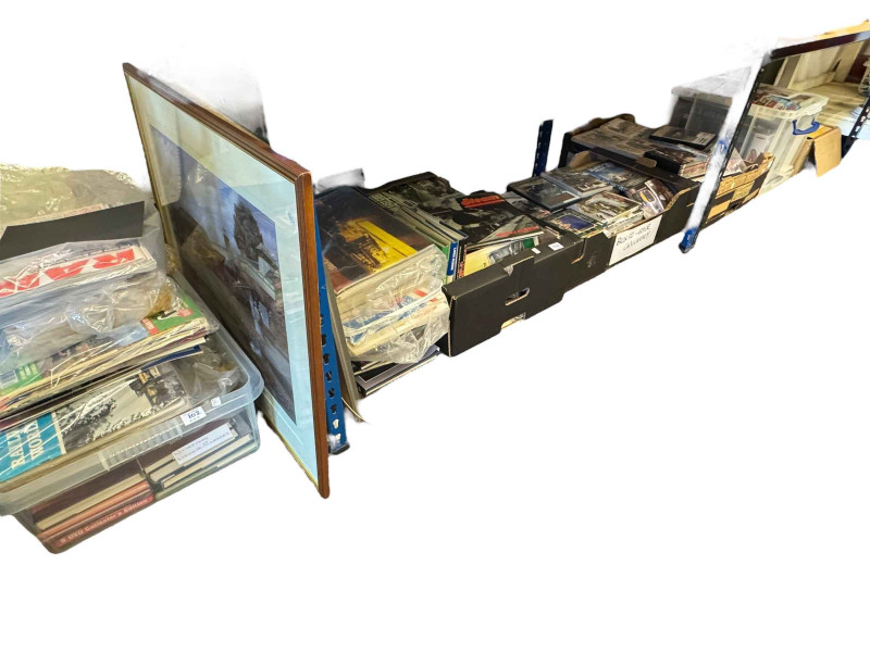 Railway and transport memorabilia to include books, DVD's, magazines, pictures, etc.