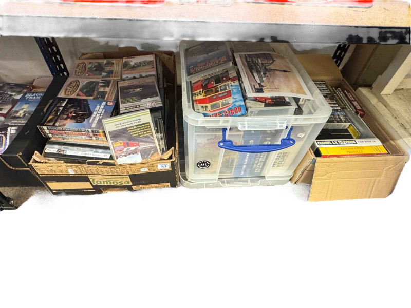 Railway and transport memorabilia to include books, DVD's, magazines, pictures, etc.