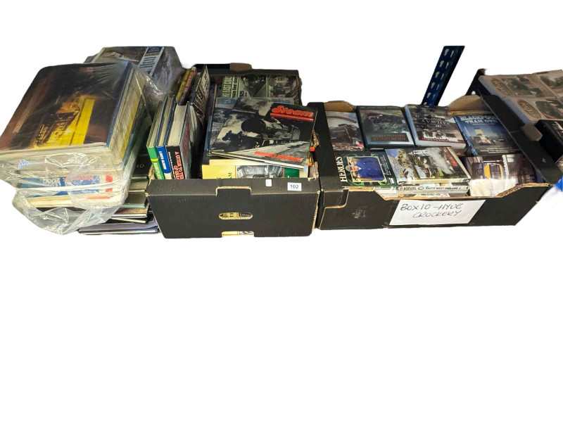 Railway and transport memorabilia to include books, DVD's, magazines, pictures, etc.
