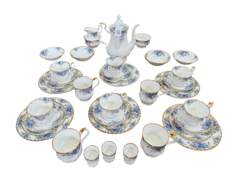 Royal Albert 'Moonlight Rose' forty one piece tea service.