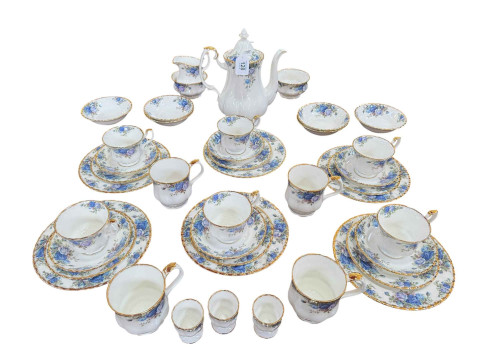Royal Albert 'Moonlight Rose' forty one piece tea service.