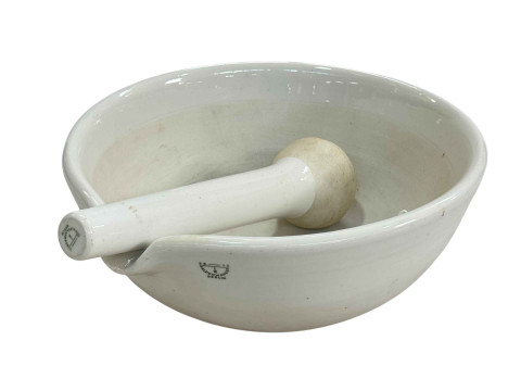 Large Haldenwanger pottery pestle & mortar, 31cm diameter.