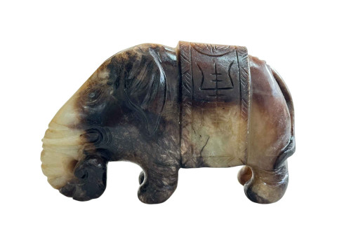 Chinese jade elephant, 10cm.