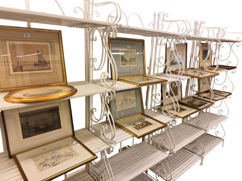 Collection of twenty various framed drawings and prints including landscape,...