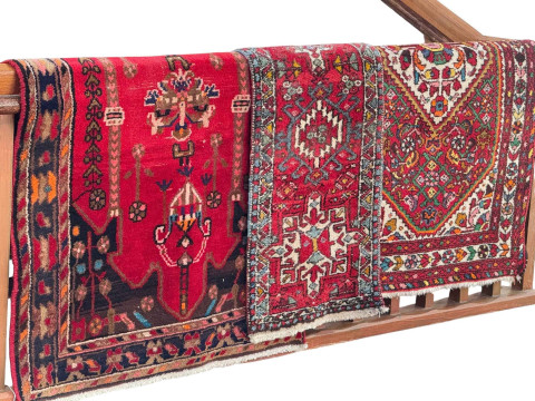Collection of seven various rugs, runners and prayer mats including Persian.