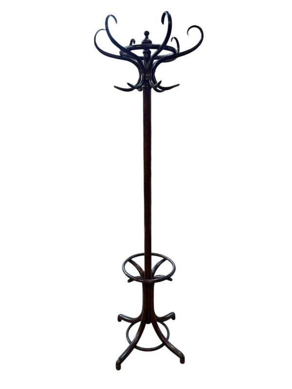 Bentwood hat and coat stand, 187cm.