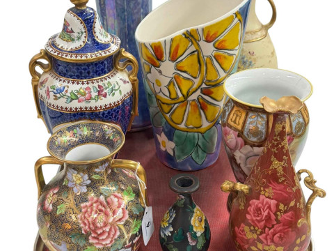 Large Poole and Ruskin vases, Doulton Burslem, Spode x 2, Noritake, Wedgwood...