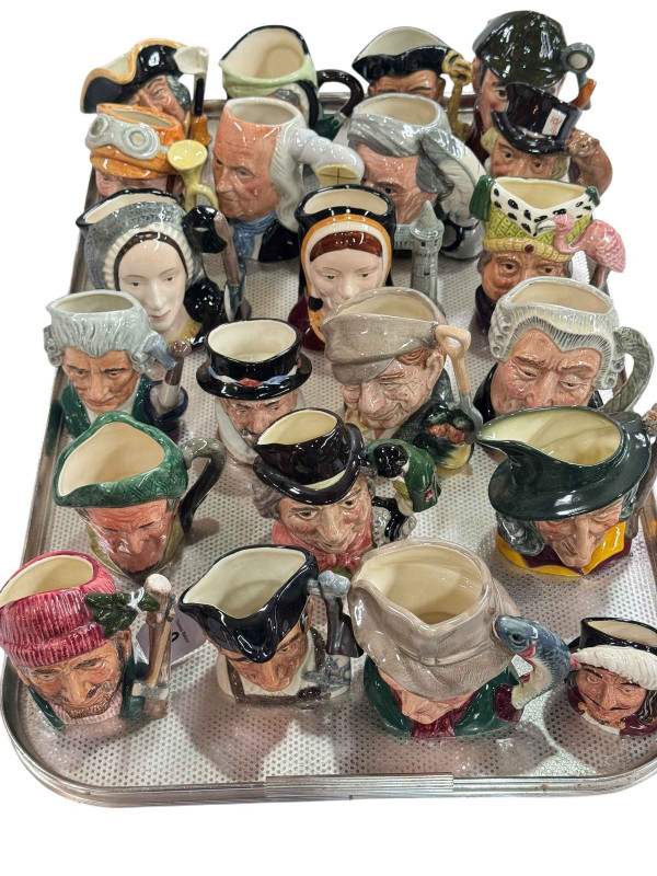 Collection of twenty two Royal Doulton small character jugs.