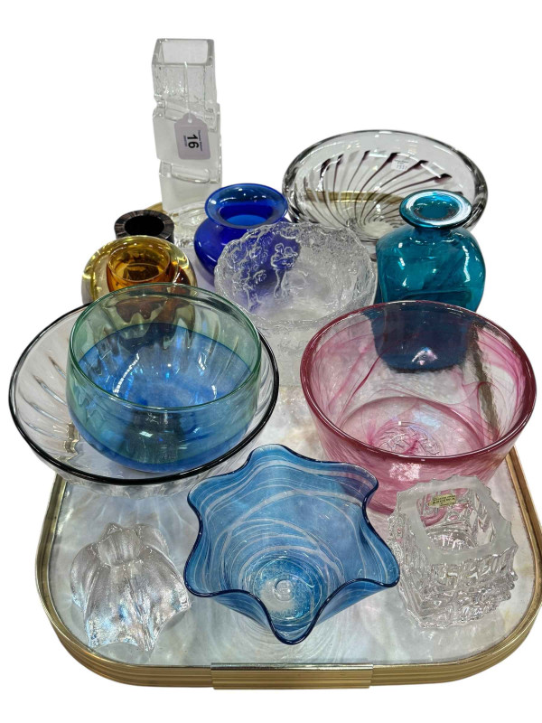 Collection of Studio glass.
