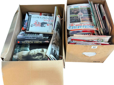 Collection of football programmes and books.