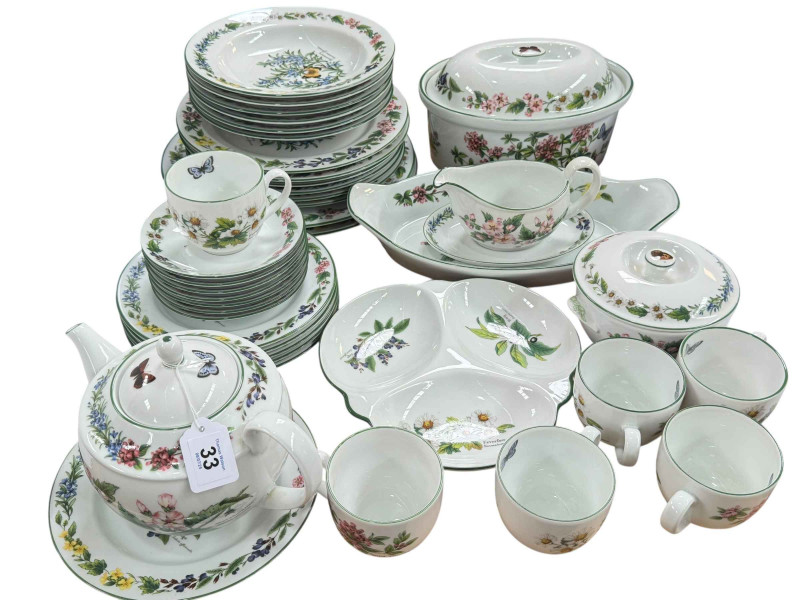Royal Worcester Herbs pottery including tureen, teapot, etc.