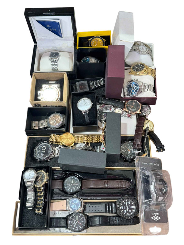 Box of watches including Sekonda, Lorus, Seiko, etc.