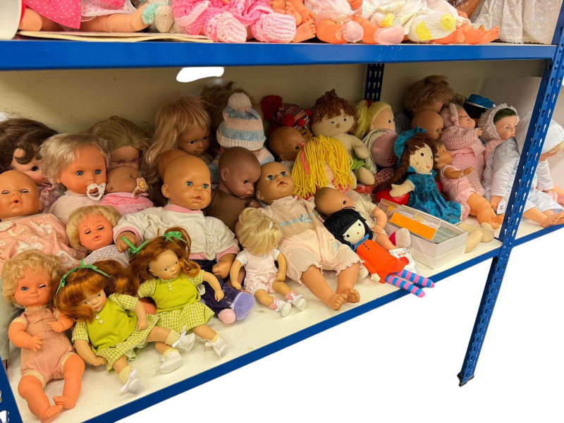 Large collection of soft bodied dolls, mid 20th Century to present.