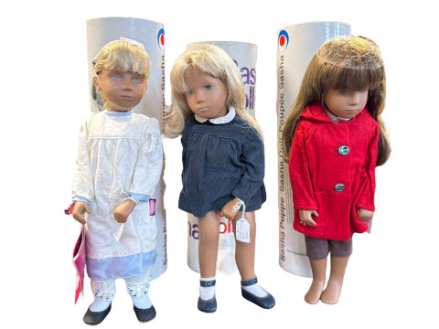 Three various Sasha dolls including Ira and Annette in tubes.