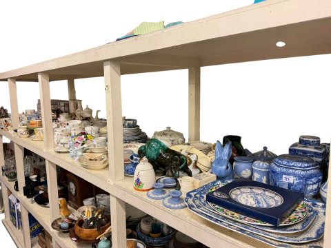 Collection of decorative porcelain, part teawares, Ringtons, collectors...