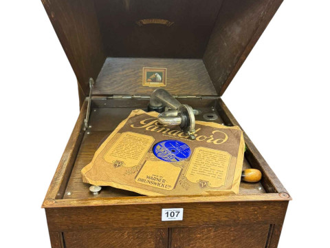 His Masters Voice table top gramophone.
