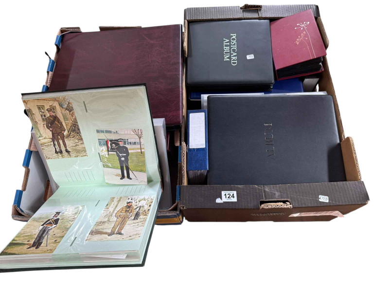A very good collection of Topographical Britain postcards including real photographic, artist signed, ferry interest, street scenes, together with an album of cigarette cards, etc.