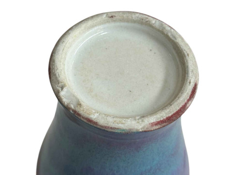 Chinese Meiping style vase with turquoise glaze, 18cm. thumbnail