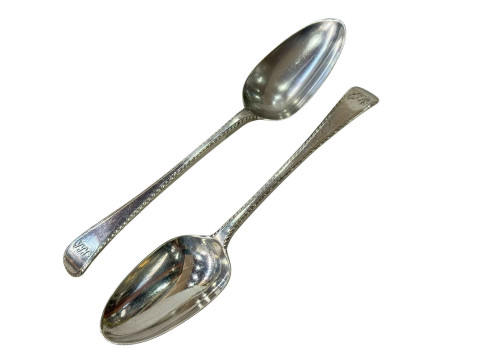 William Penstone, pair of silver tablespoons, London 1770.