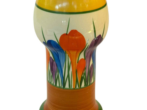 Clarice Cliff Autumn Crocus vase, shape 268, 20cm.