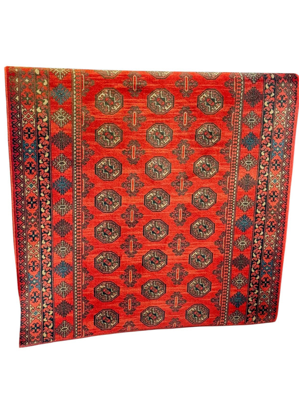 Red ground carpet runner 6.80 by 1.20.
