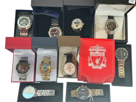 Eleven gents wristwatches including BSA, LFC, etc.