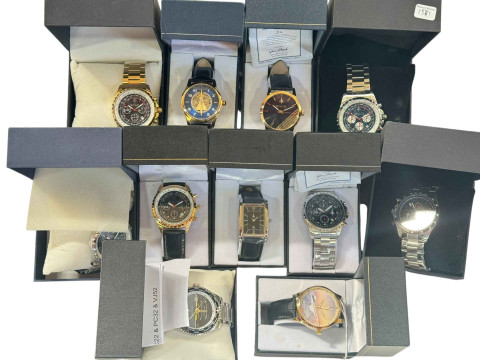 Eleven gents wristwatches, all Concorde themed.