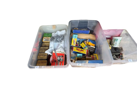 Four boxes of diecast model vehicles including Matchbox, Corgi, model...