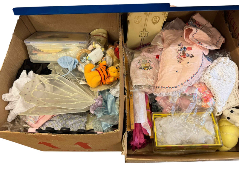 Collection of various dolls including Oriental, clothing, accessories, etc.