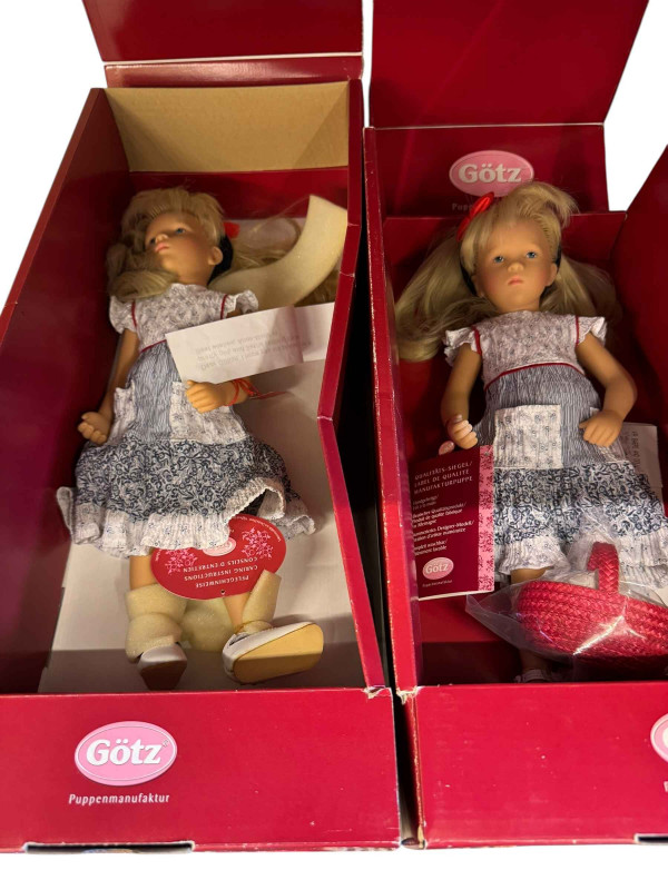 Eight various boxed Gotz dolls.