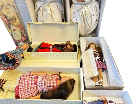 Eight Kish & Company dolls.
