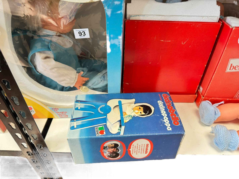 Collection of Cicciobello dolls, mostly boxed.