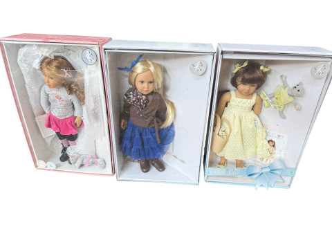 Collection of boxed dolls including Pedigree First Love, Kidz n Cats, First Love, etc. thumbnail