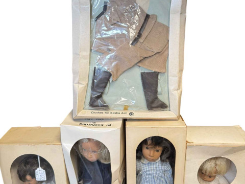 Two Sasha Baby dolls including Boy Woolly and two Sasha dolls including...