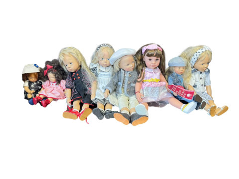 Eight various Gotz dolls, including Sylvia, Natterer, unboxed.