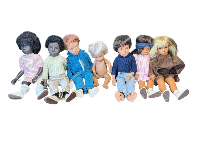 Six various Sasha dolls, unboxed.
