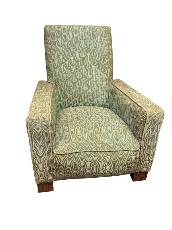Five various dolls chairs including Windsor high chair and 1930's style high chair.