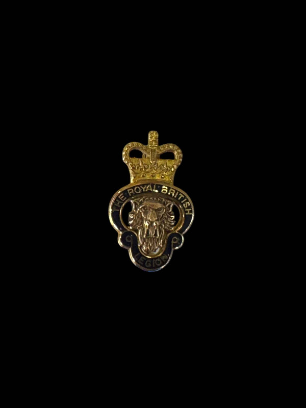 9 carat gold Royal British Legion badge.