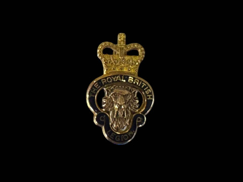 9 carat gold Royal British Legion badge.