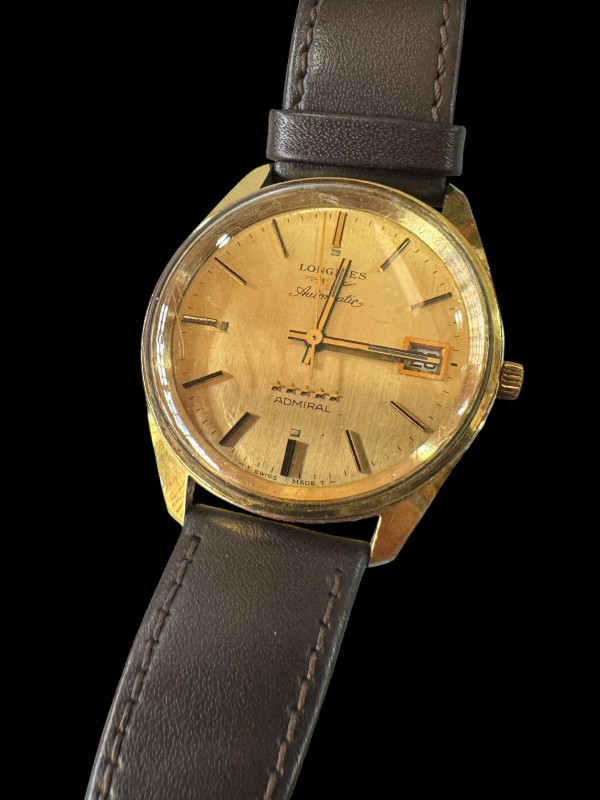Longines Admiral automatic date wristwatch.