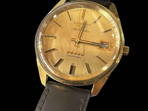 Longines Admiral automatic date wristwatch. thumbnail
