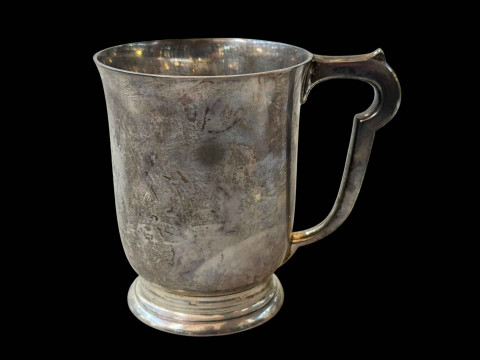 Silver pint tankard, Birmingham 1938.