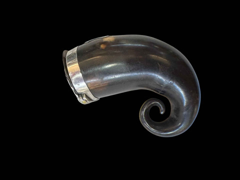 Scottish silver mounted snuff mull, inscribed George Shortied 1843, 8cm...