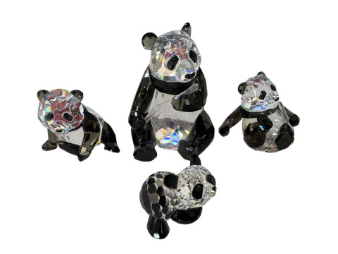 Swarovski Panda and three cubs.