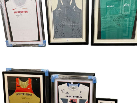 Rio 2016 Team GB vest signed by Jade Jones, Team Australia Rio 2016 t-shirt...